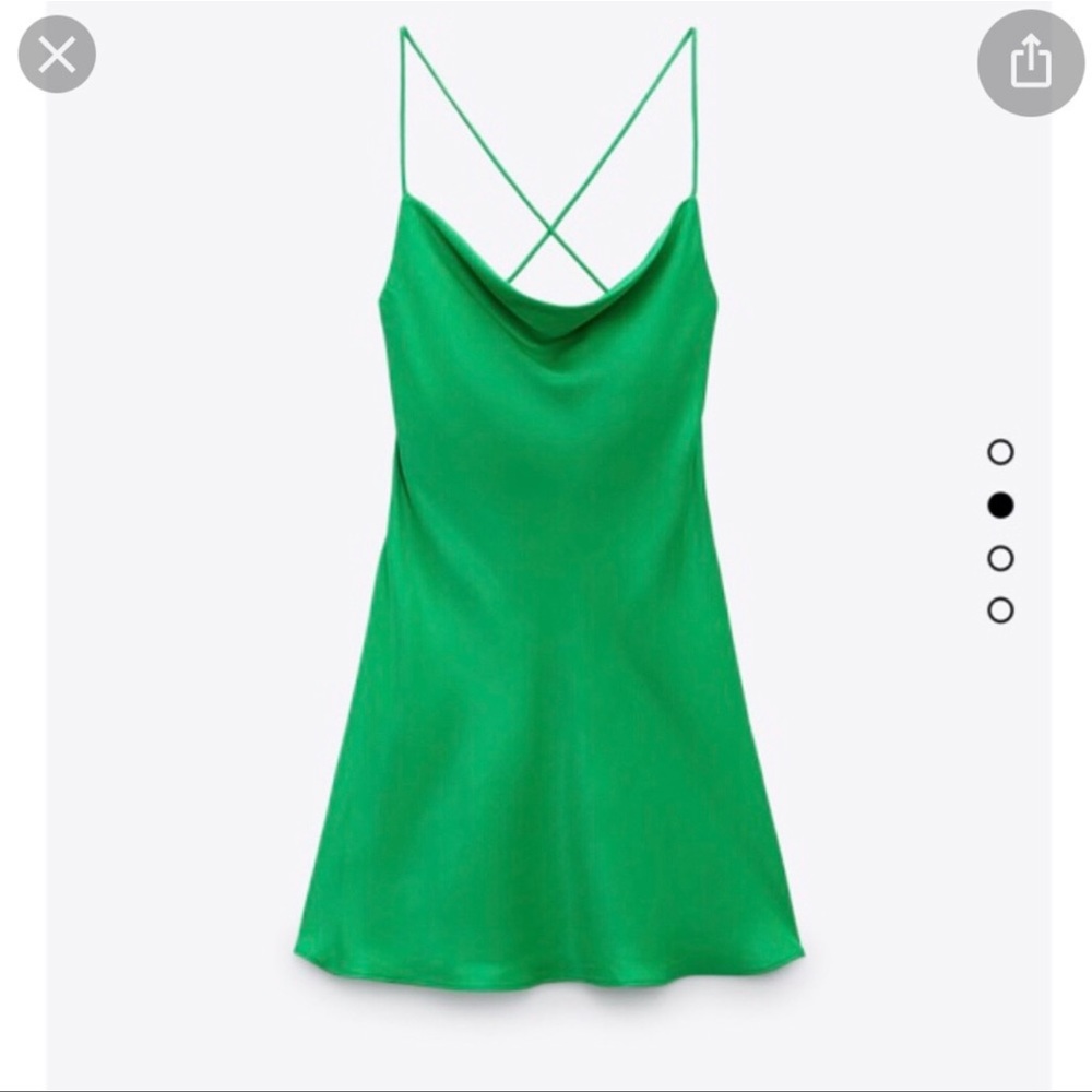Zara satin effect slip dress